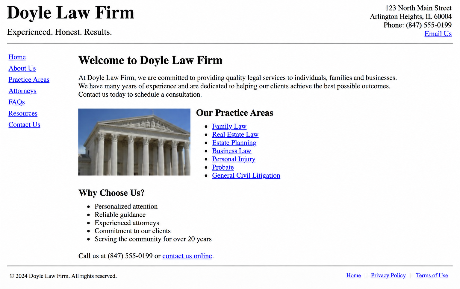 Modern law firm website redesign by Vector Shield